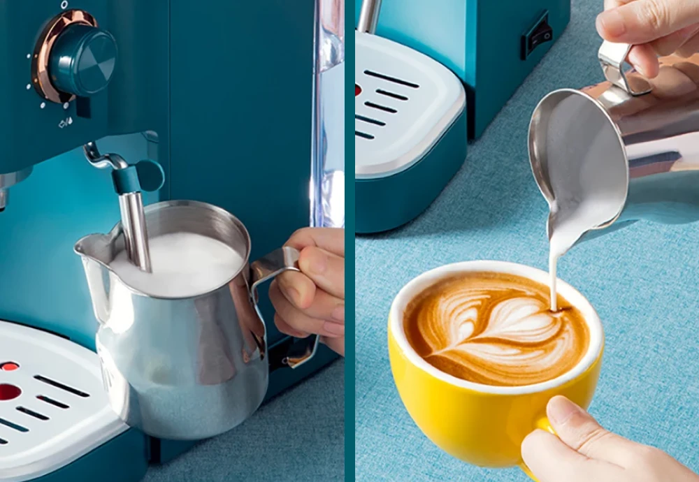 espresso machine with milk steamer and grinder